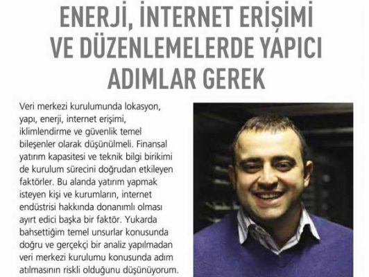 Zeki Kubilay Akyol: “Enerji, internet erişimi ve düzenlemelerde yapıcı adımlar gerek”